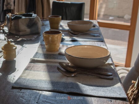 Tovaglietta Colazione Americana Personalizzate In Lino - Set Tovagliette Jacquard all'Americana 2 Pezzi