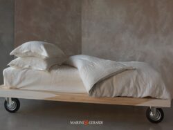 Copripiumino Letto Federe Lino Acaya Bianco Panna