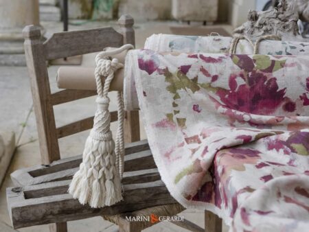 FIORI DI MARE - Tessuto Lino al Metro per Tende e Divani