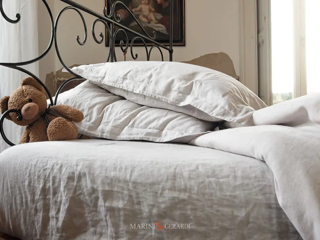 Set Copripimini Lenzuola Letto Tessuto Lino Acaya Bianco Set Copripimini Lenzuola Letto Tessuto Lino Acaya Bianco
