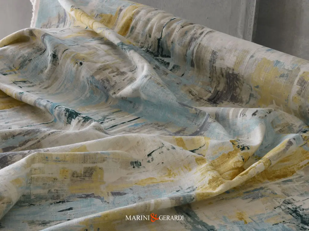 Stoffa Tappezzeria Divani PuroLino Viscosa Oltrremare Disegno Astratto Stoffa Tappezzeria Divani PuroLino Viscosa Oltrremare Disegno Astratto