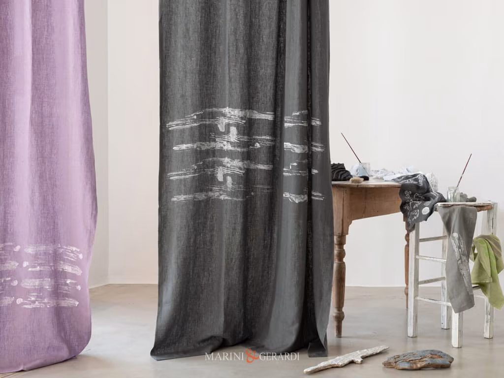 Tende Interni Per Casa Moderna Abitazione Mare Campagna Grigio SAPORE DI SALE - Tende Shabby Chic design moderno Mare Campagna Grigio Antracite