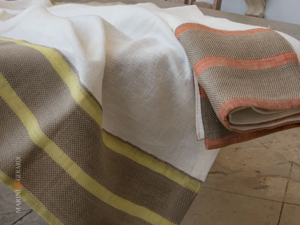 Runner Da Tavola Stoccolma Bordo Giallo Righe Runner Da Tavola Stoccolma Bordo Giallo Righe