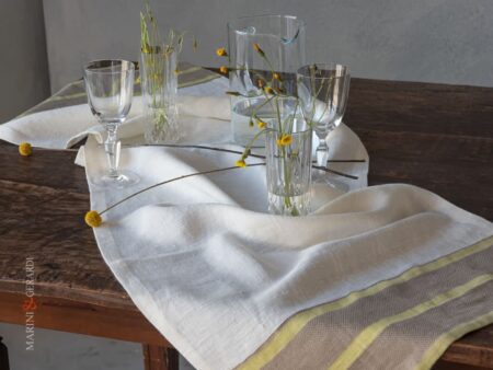 Runner Tavolo Elegante Di Lino Tovagliette Colazione Stoccolma