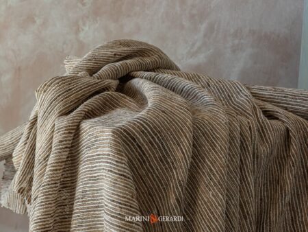 Seta Pura Grezza Gallipoli AC135 Rigato Rete Design Unico