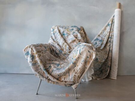 FIORIRÀ UN GIARDINO - Lino per Tende a Metraggio -Lino per Tappezzeria