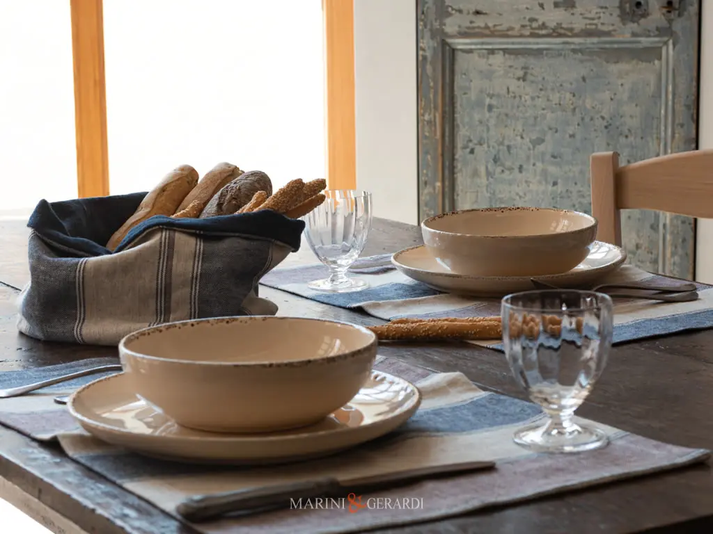 Portapane Tovagliette Americane Design Jaquard In Lino Portapane Tovagliette Americane Design Jaquard In Lino