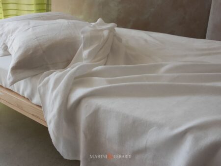 Radici Tessuto Lino Lenzuola Letto Federe In Bianco