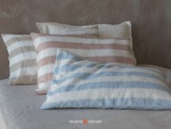 Federe Cuscini Per Biancheria Da Letto In Lino Rigato