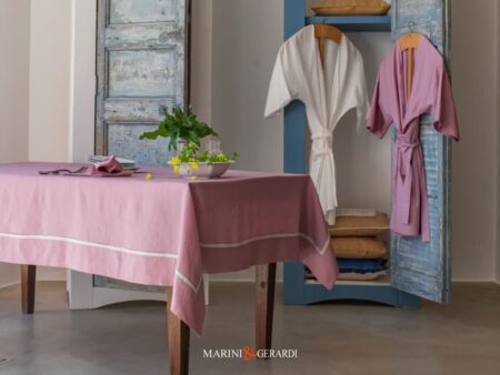 FIOR DI LOTO - Tovaglia Lino Personalizzata di Gran Classe