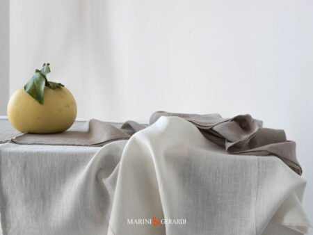 Tovaglia Da Tavola Runner Corda Tessuto Lino Bianco Romeo Giulietta