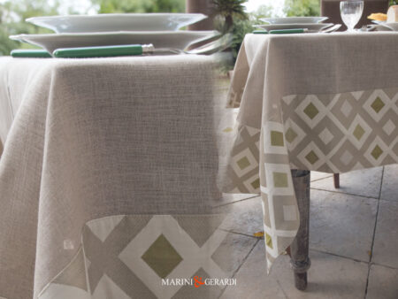 TTovaglie da Tavola Eleganti Lino bordo Jacquard