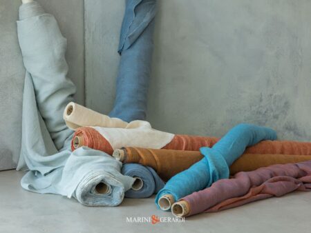 LA TARANTA - Tessuti per Tende interni in Lino Stropicciato h 310