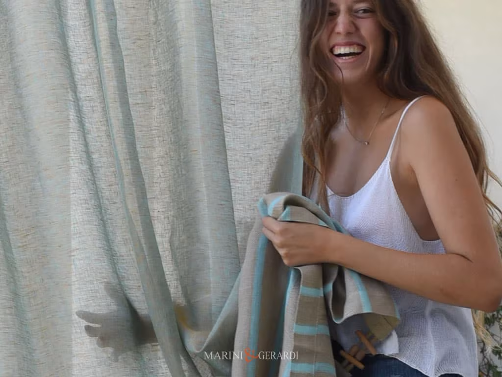 Tenda In Lino Neviano Tenda Interni Soggiorno Letto Turchese Tenda In Lino Neviano Tenda Interni Soggiorno Letto Turchese