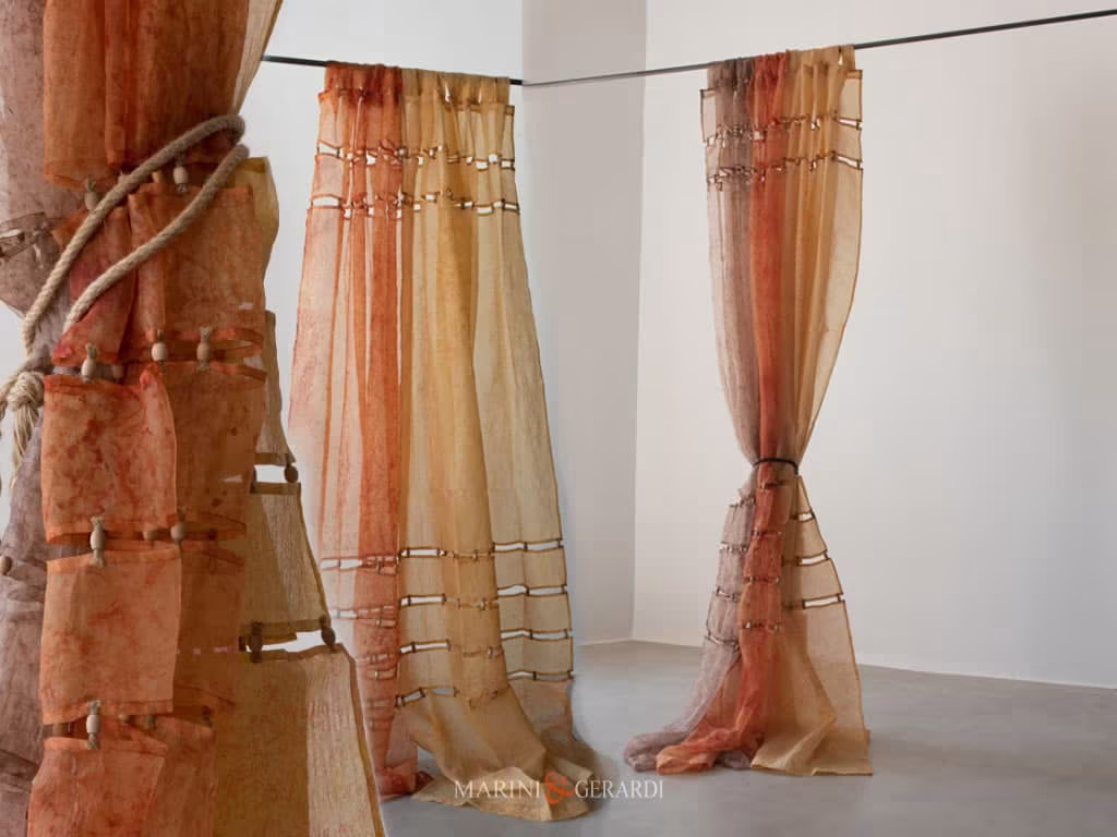 Tende Resinate Dali In Organza Di Cotone DALì - Tende in Voile Organza di Cotone Stropicciato resinato