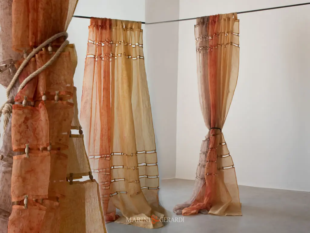 Tende Resinate Dali In Organza Di Cotone DALì - Tende in Voile Organza di Cotone Stropicciato resinato