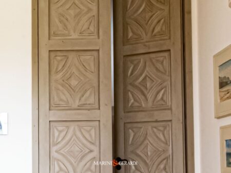 Porte Shabby Chic Decapate Bianche Legno Massello Larice Spazzolato