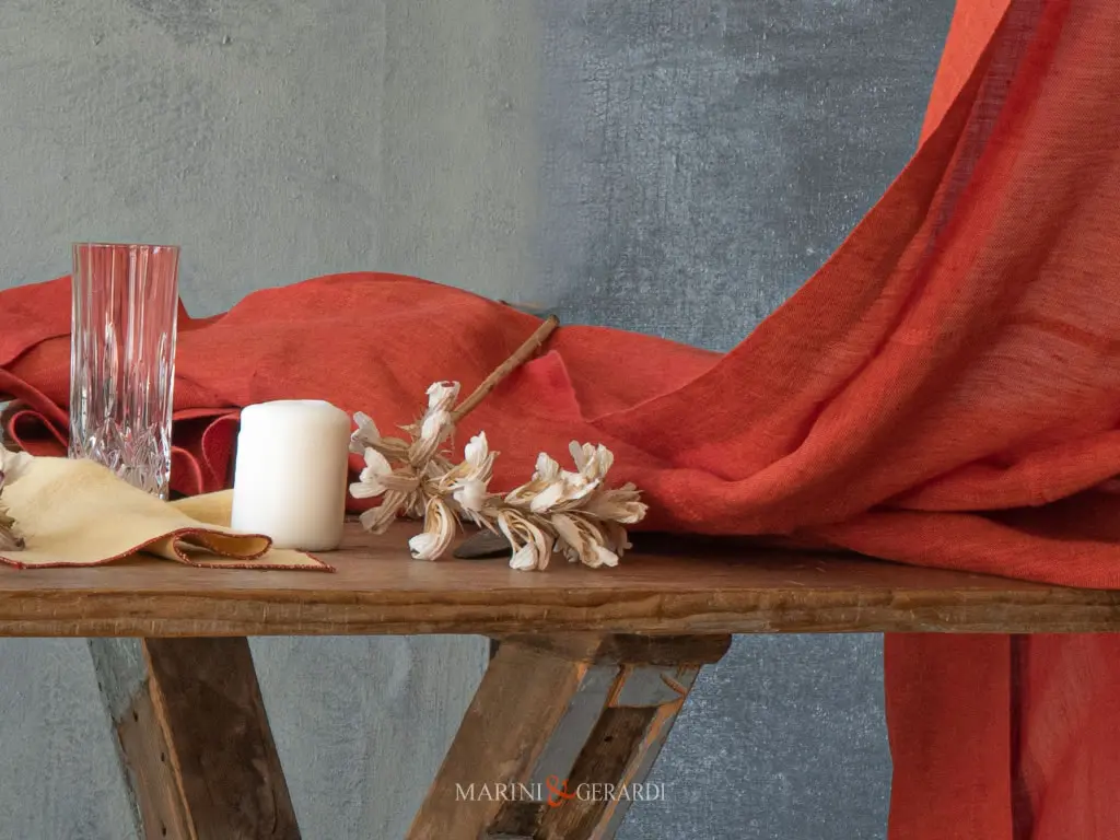 Tenda Lino Salento Liscio Rancio Interni Di Lusso Tenda Lino Salento Liscio Rancio Interni Di Lusso