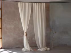 Tenda Lino Salento Beige Per Interni Di Lusso