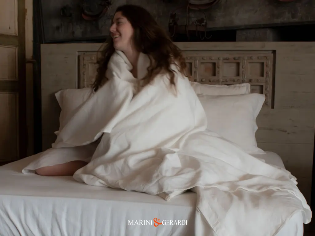 Biancheria Letto Lenzuola Lino Lavato Bianco Stonewashed Biancheria Letto Lenzuola Lino Lavato Bianco Stonewashed