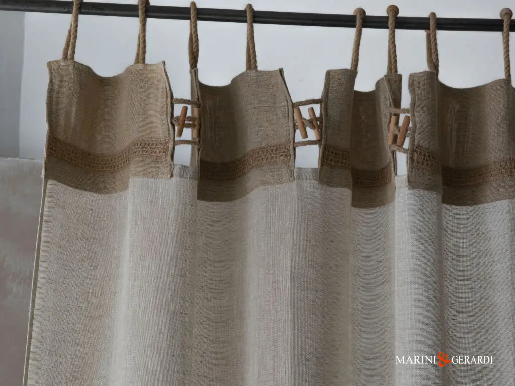 Mantovana juta corda per tenda lino canapone shabby Mantovana juta corda per tenda lino canapone shabby