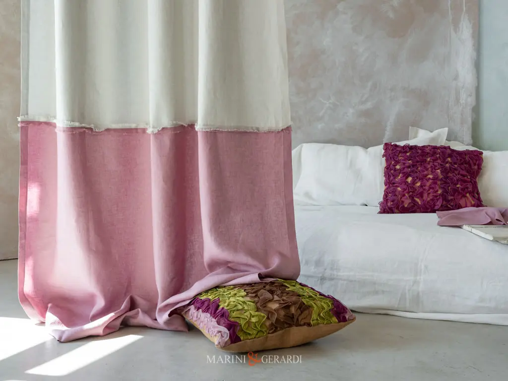 Tende Moderne Filtranti Per Stanza Da Letto In Lino Perla Rosa Tende Moderne Filtranti Per Stanza Da Letto In Lino Perla Rosa