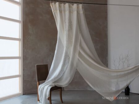 Tende Soggiorno Doppio Pannello In Lino Tracce In Trasparenza - Marini & Gerardi