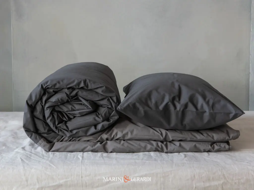 copripiumino cotone federe cuscini Polvere + Grigio Selce OASI copripiumino cotone federe cuscini Polvere + Grigio Selce