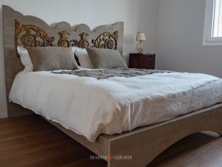 INFINITO 2 copripiumino matrimoniale lino stropicciato base bianca federe applicazione a colore