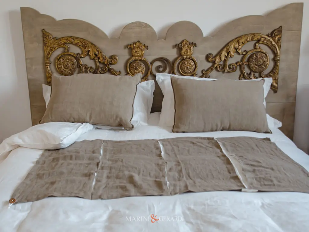 INFINITO 2 copripiumino con applicazione lino grezzo rustico naturale INFINITO 2 copripiumino con applicazione lino grezzo rustico naturale