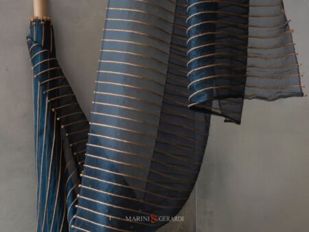 Tenda Organza Seta Blu Solaria