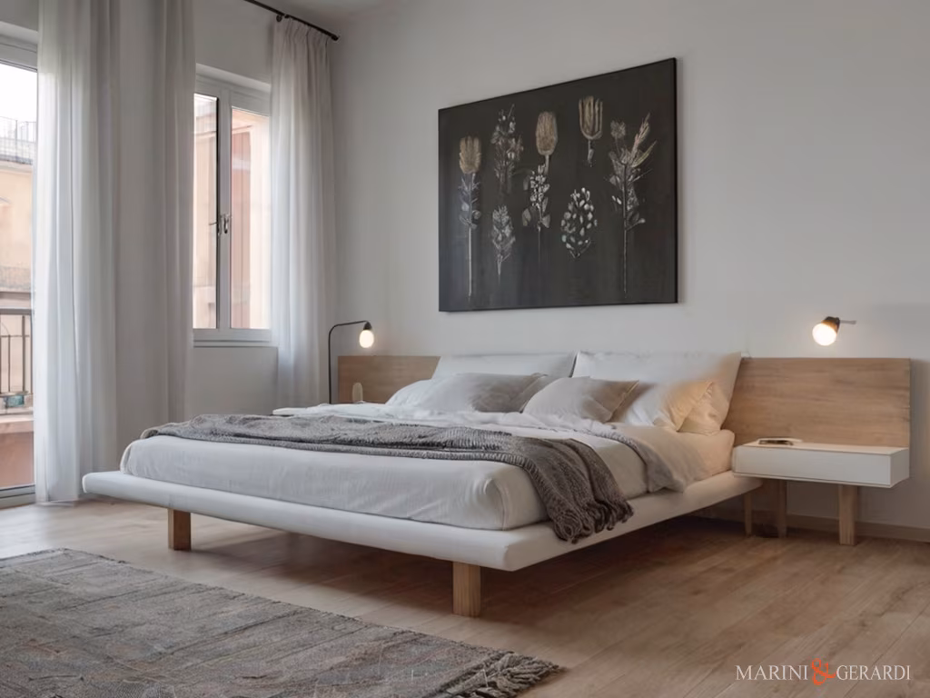 Tende da interni in lino stanza da letto a milano Tende da interni in lino stanza da letto a milano