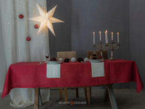 Tovaglia Di Natale In Lino Rosso 2021