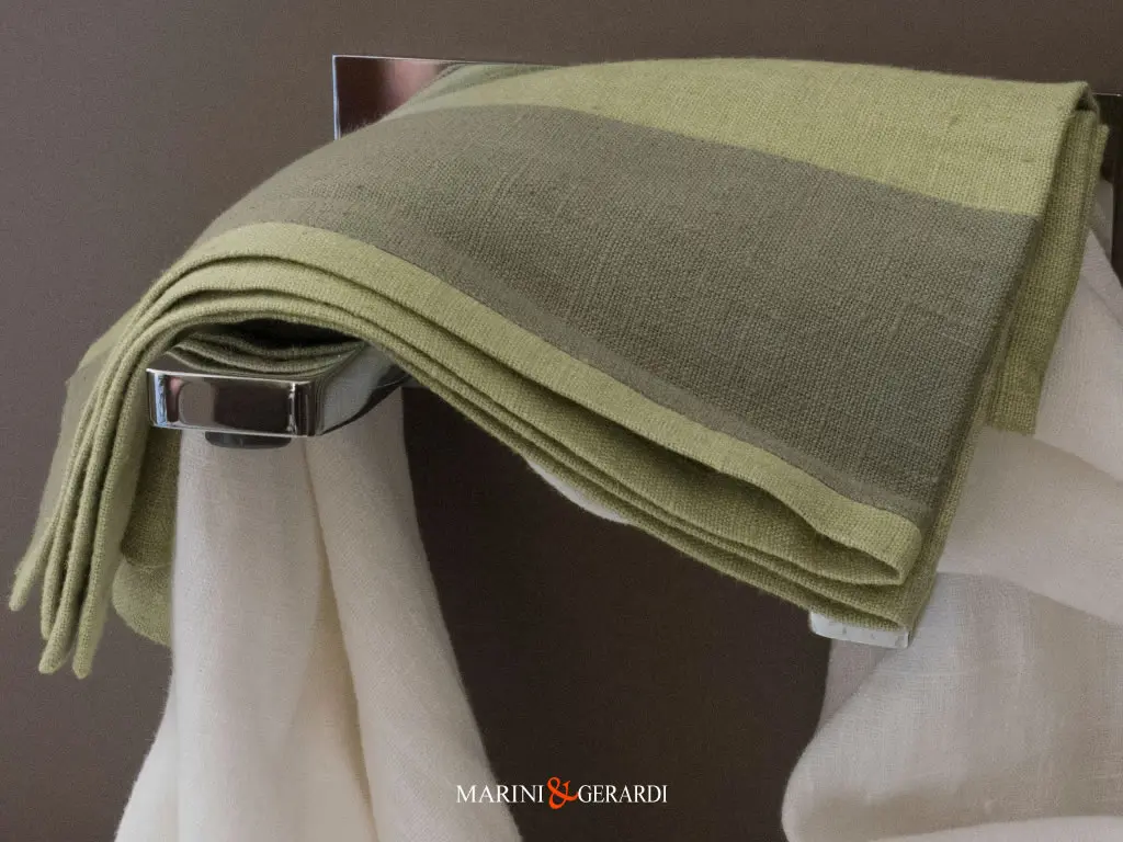 bagno lavamani asciugamani in lino verde bagno lavamani asciugamani in lino verde