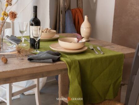 mustang runner selvaggio lino prelavato pistacchio