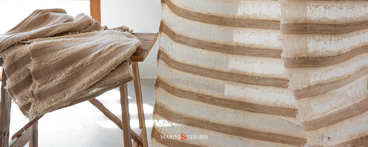 tende shabby chic cotone juta collezione tramontana