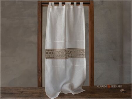 tende a vetro di lino ricamate per interni di lusso - Marini & Gerardi