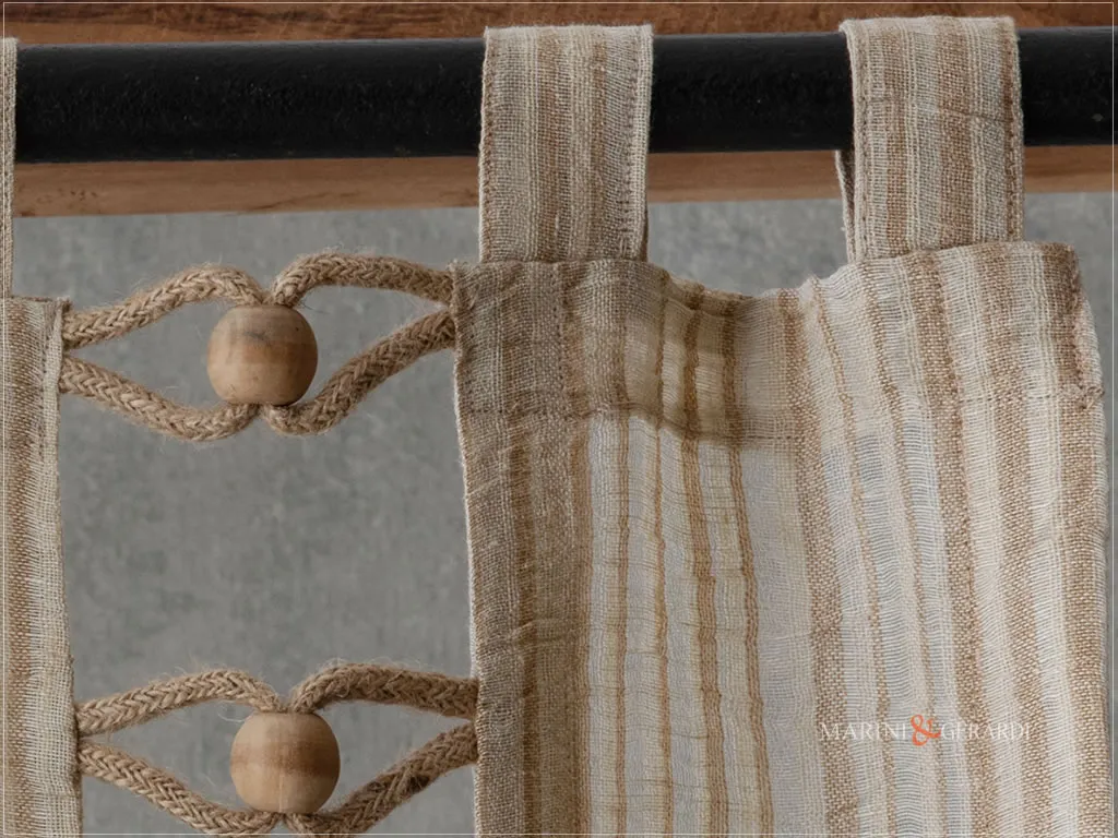 tende a vetro shabby in lino stropicciato asole passamaneria tende a vetro shabby in lino stropicciato asole passamaneria