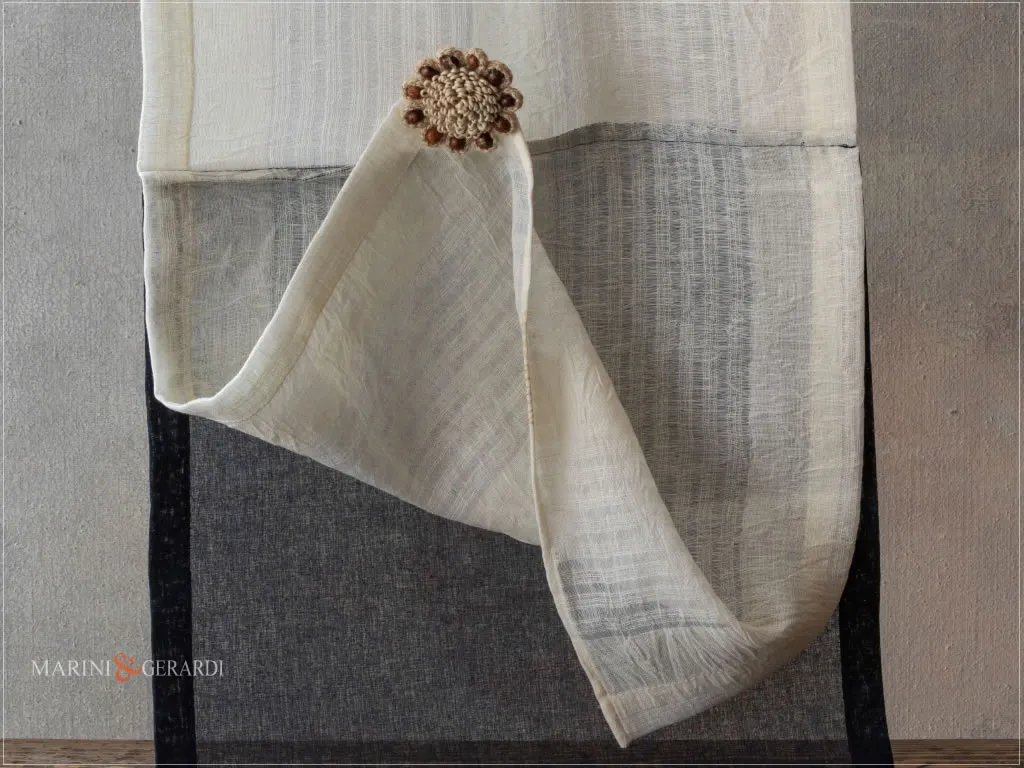 tendine a vetro moderne lino garzato con organza blu tendine a vetro moderne lino garzato con organza blu