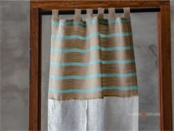 tendine a vetro per cucina lino su misura con plissettature - Marini e Gerardi