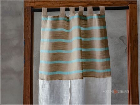 tendine a vetro per cucina lino su misura con plissettature - Marini e Gerardi