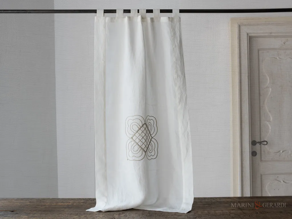 Tendine a vetro ricamate di lino new euridice design Tendine a vetro ricamate di lino new euridice design