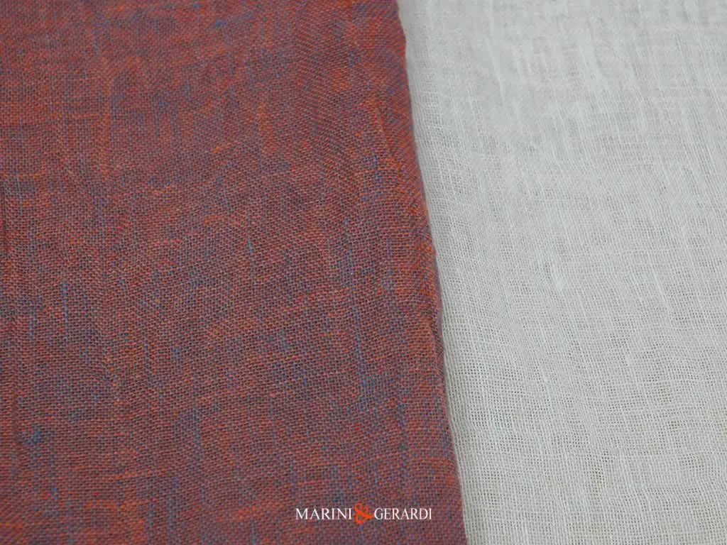 tessuto lino salento liscio bianco arancio blu per tendaggi tessuto lino salento liscio bianco arancio blu per tendaggi