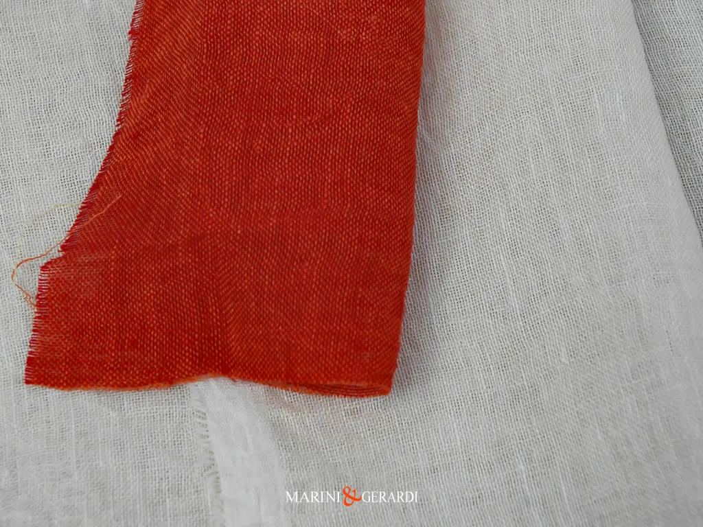 tessuto lino salento liscio bianco rosso per tendaggi tessuto lino salento liscio bianco rosso per tendaggi