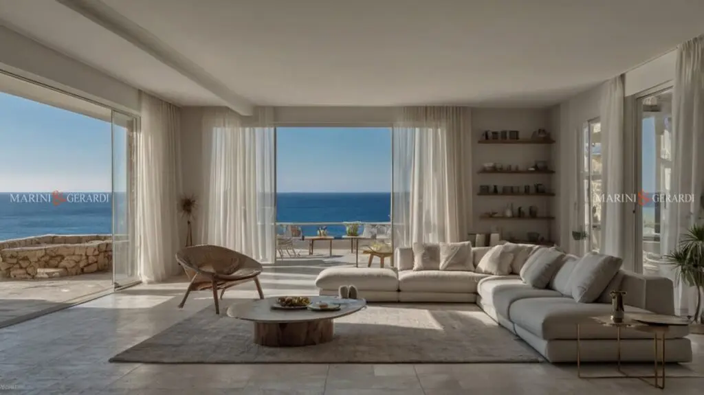 Tende da interno per casa al mare in lino per soggiorno Tende da interno per casa al mare in lino per soggiorno