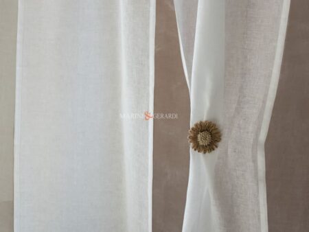 Tende per vetrate moderne in lino bianco