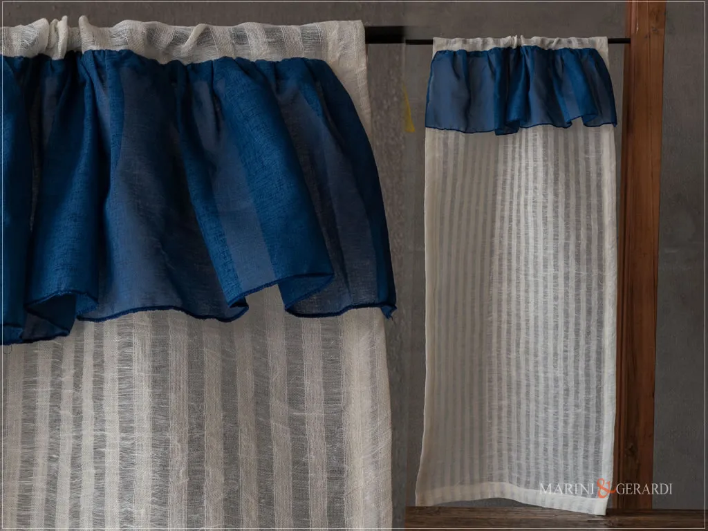 cigno tenda a vetro larghezza 40 cm in lino - Marini e Gerardi cigno tenda a vetro larghezza 40 cm in lino - Marini e Gerardi
