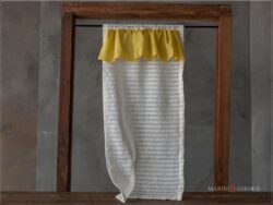 CIGNO mini 01 - Tenda a Vetro Shabby chic in Lino Garzato con Organza - Marini e Gerardi