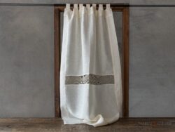 Tende a vetro camera da letto classica in lino