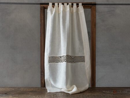 Tende a vetro camera da letto classica in lino